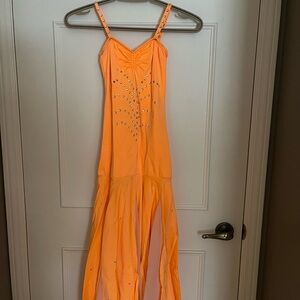 Elegant Orange Lyrical Dress